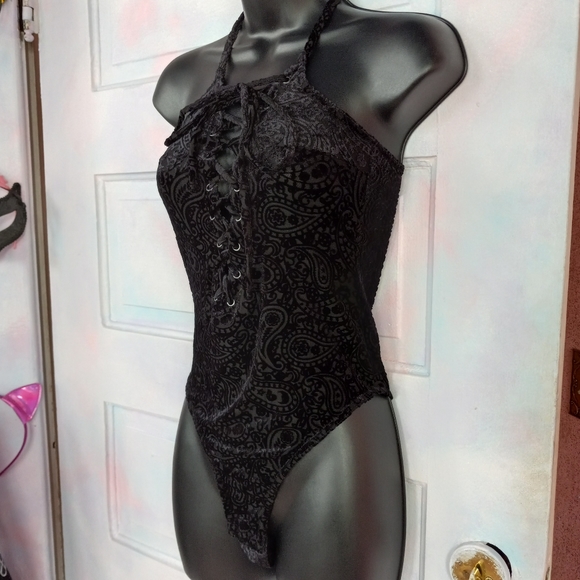 Killstar velvet bodysuit! 2 sizes, nwt in bags! Victorian Gothic super soft top! - Picture 7 of 13